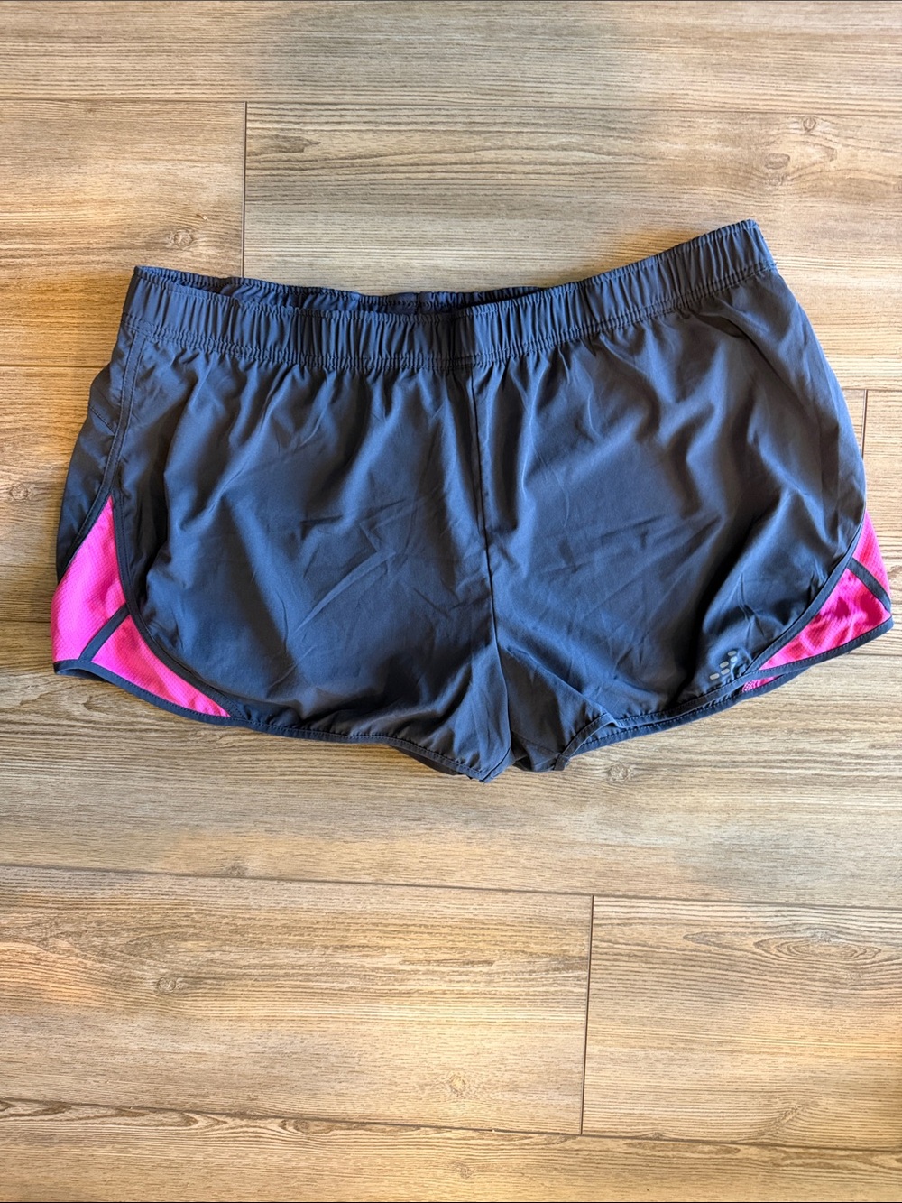 bcg Black Athletic Shorts with Pink Trim